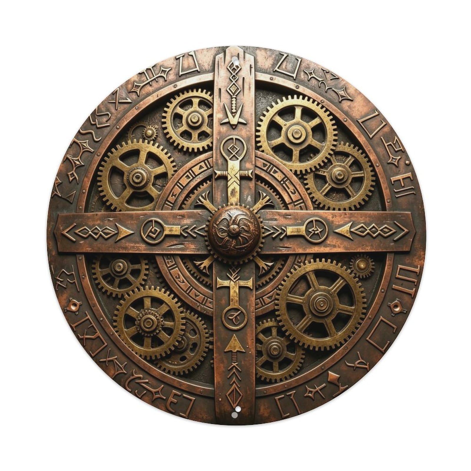 Steampunk Mechanical Gear Metal Tin Sign Plaque