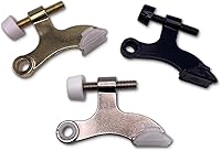 Vista 7 de DCC Home Decor - Paquete de 3 topes de puerta de color negro mate de alta calidad con parachoques de goma extra ajustable de 2.5 pulgadas de ancho