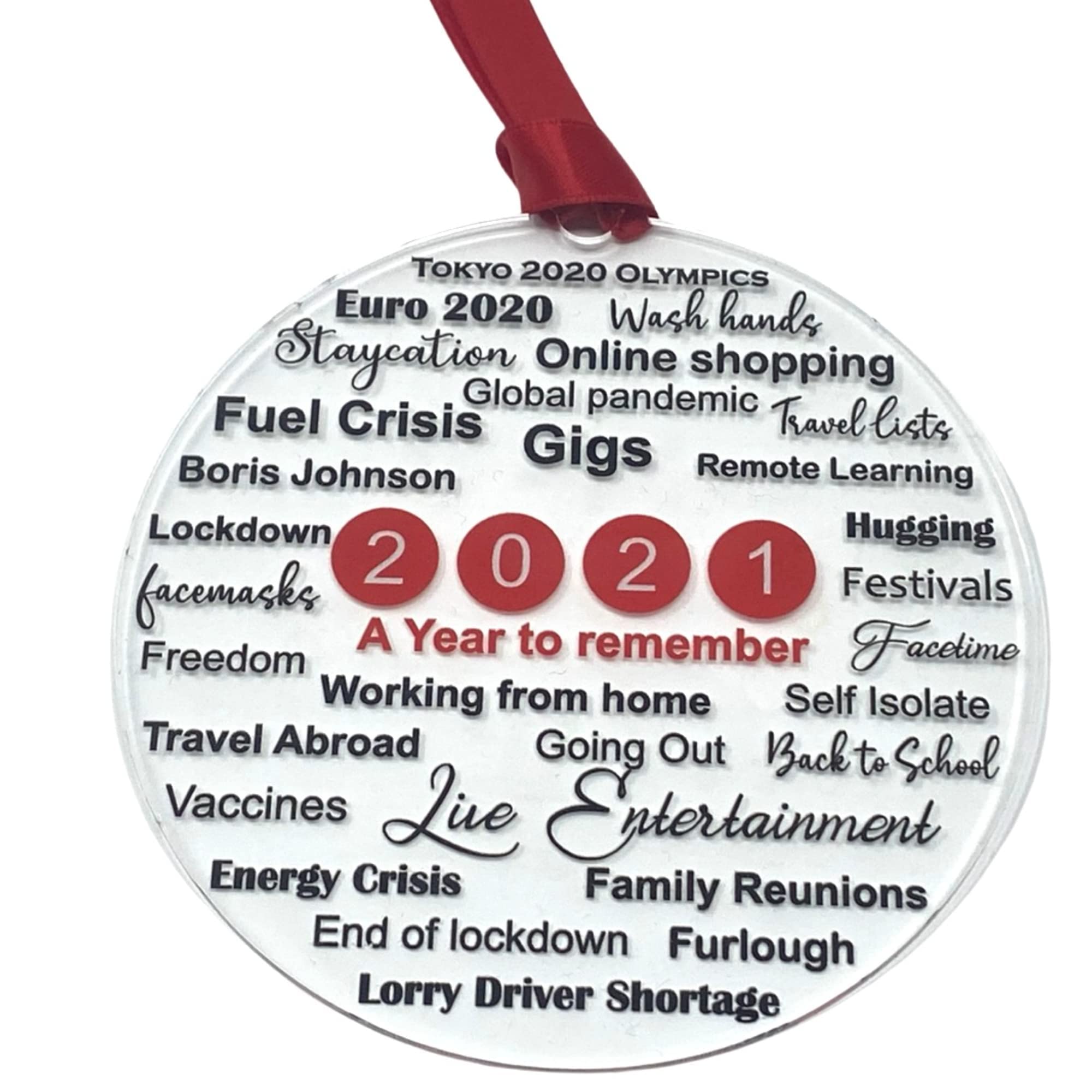Year to Remember 2021 Christmas Tree Bauble Decoration