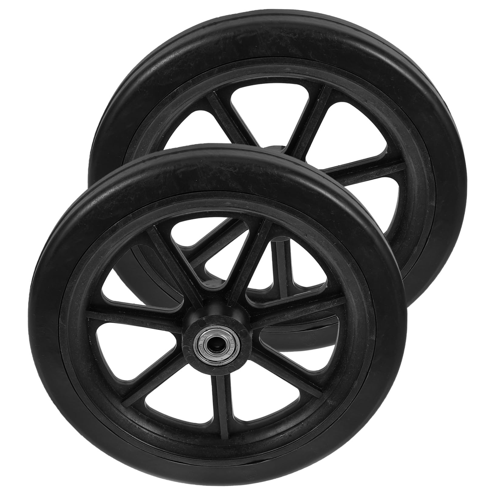 FOMIYES Wheelchair Wheels Replacement 1 Pair Universal PVC Metal Wheelchair Parts Quiet Ride