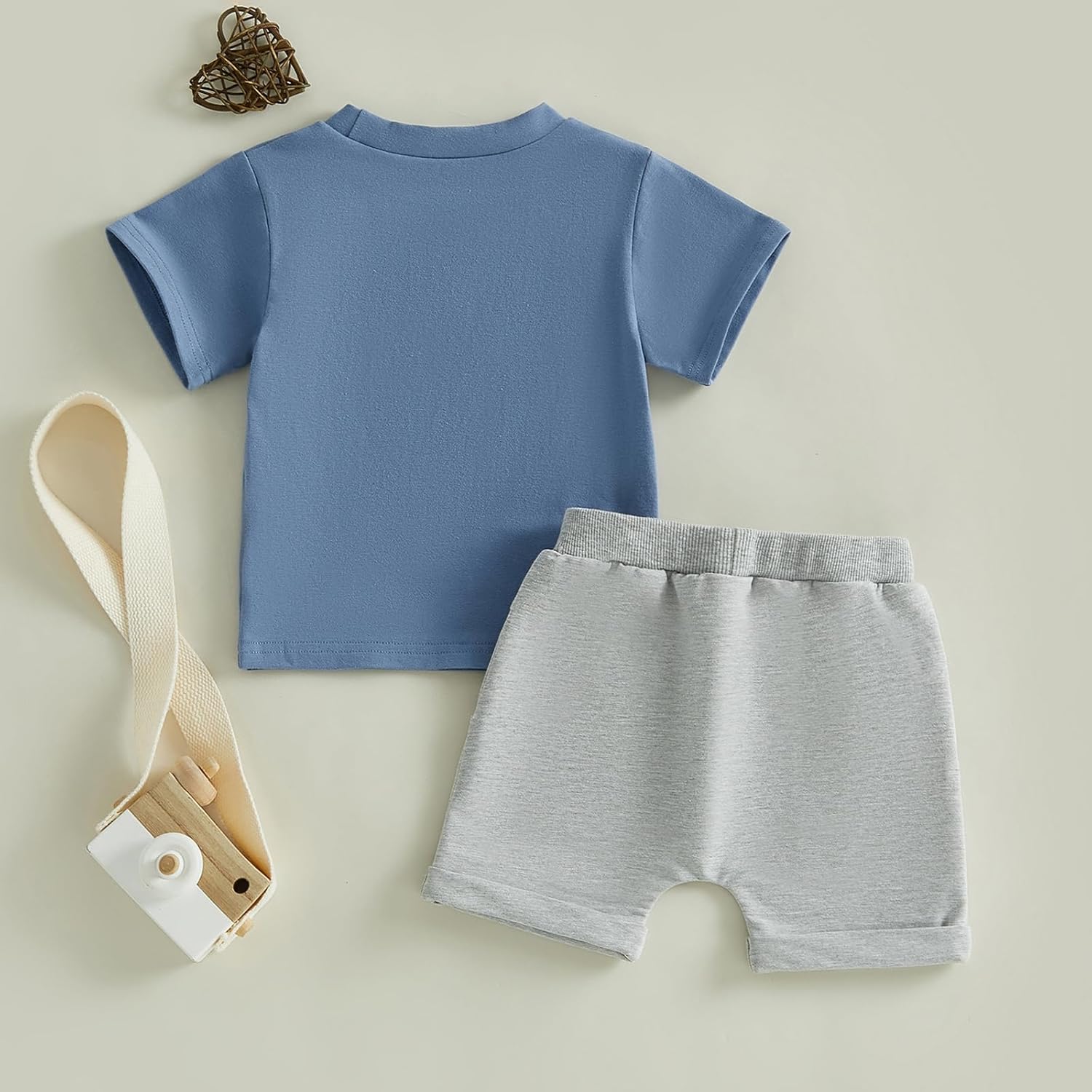 Kupretty Toddler Baby Boy Clothes 12 18 24 Month 2T 3T Summer Outfit Retro Farm Tractor Tee Shirts T-Shirt + Shorts Set - Image 7