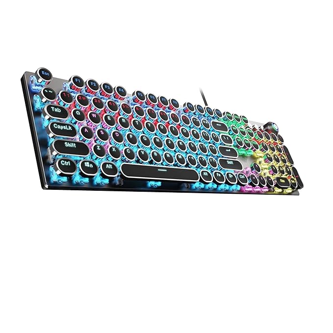 Aula F2088 Wired Mechanical Gaming Keyboard | LED Backlight RGB Gaming Keyboard (Black | Without Handrest | Brown Switch)