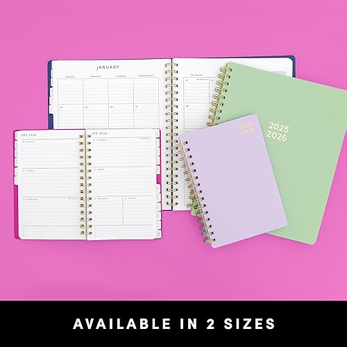 Miniatura 8 de PAPERAGE Agenda académica de 17 meses 2025-2026, semanales y mensuales, agosto de 2025 a diciembre de 2026, pequeña (5 x 8 pulgadas), color rubor