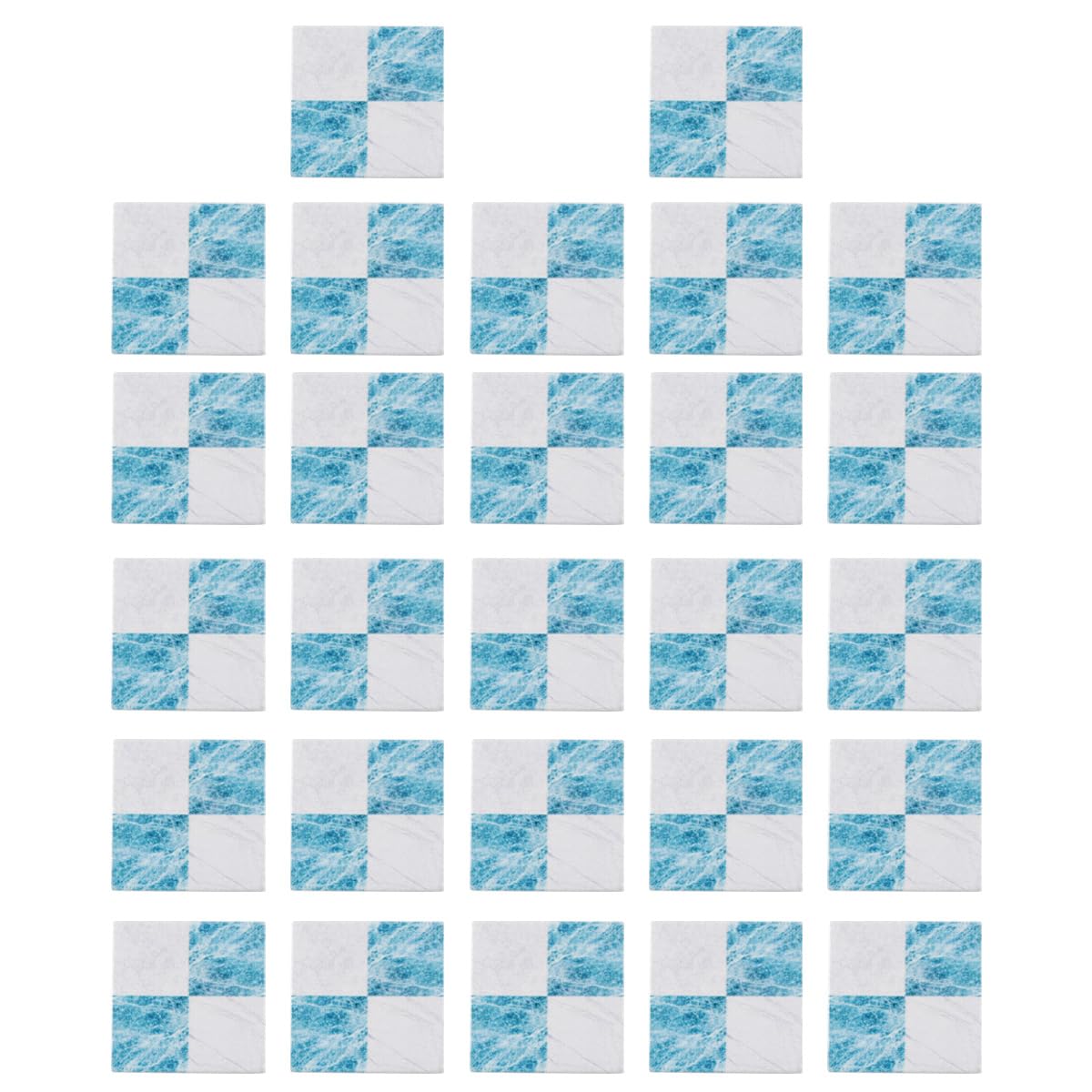 Enwye 27 Pcs Miniature Floor Tiles for Dollhouse Decor Tiny House Flooring Sheets for Dollhouse Accessories Craft Projects and Tiny House Decor Blue White