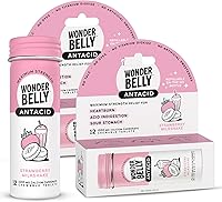 Vista 1 de Wonderbelly Antiácido, alivio eficaz de la acidez estomacal y la indigestión ácida instantánea, tabletas masticables extra fuertes de tamaño viaje