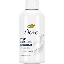 Dove Body Wash Deep Moisture for 24hr Lotion-Soft Skin Moisturizing Skin Cleanser with No Sulfates No Parabens 3 oz
