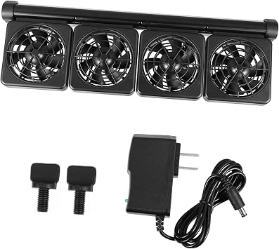 Levemolo Aquarium Chiller Cooling Fan Adjustable Speed Fan for Tanks Easy Installation Voltage Compatible