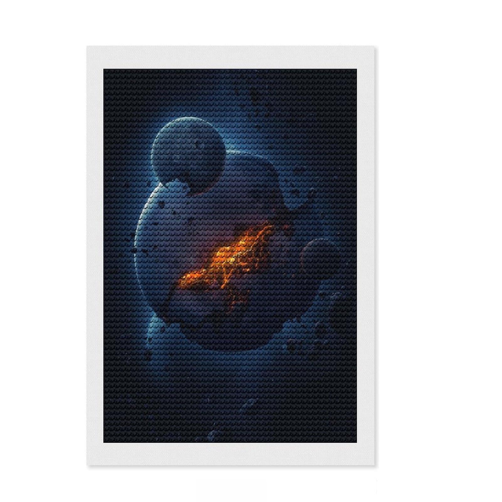 Junmoney Planet Go Boom Diamond Art Kit 8"x12", for Creative Relaxation, Easy to Enjoy, Living Room Decor, Gift Idea, Simple to Start