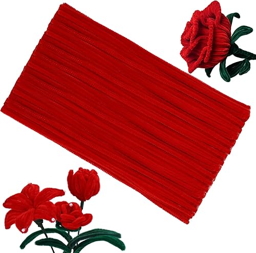 Vista 118 de 100 limpiapipas, limpiapipas para manualidades, creativos para hacer flores, tallos de chenilla, limpiadores de tuberías, flores, suministros