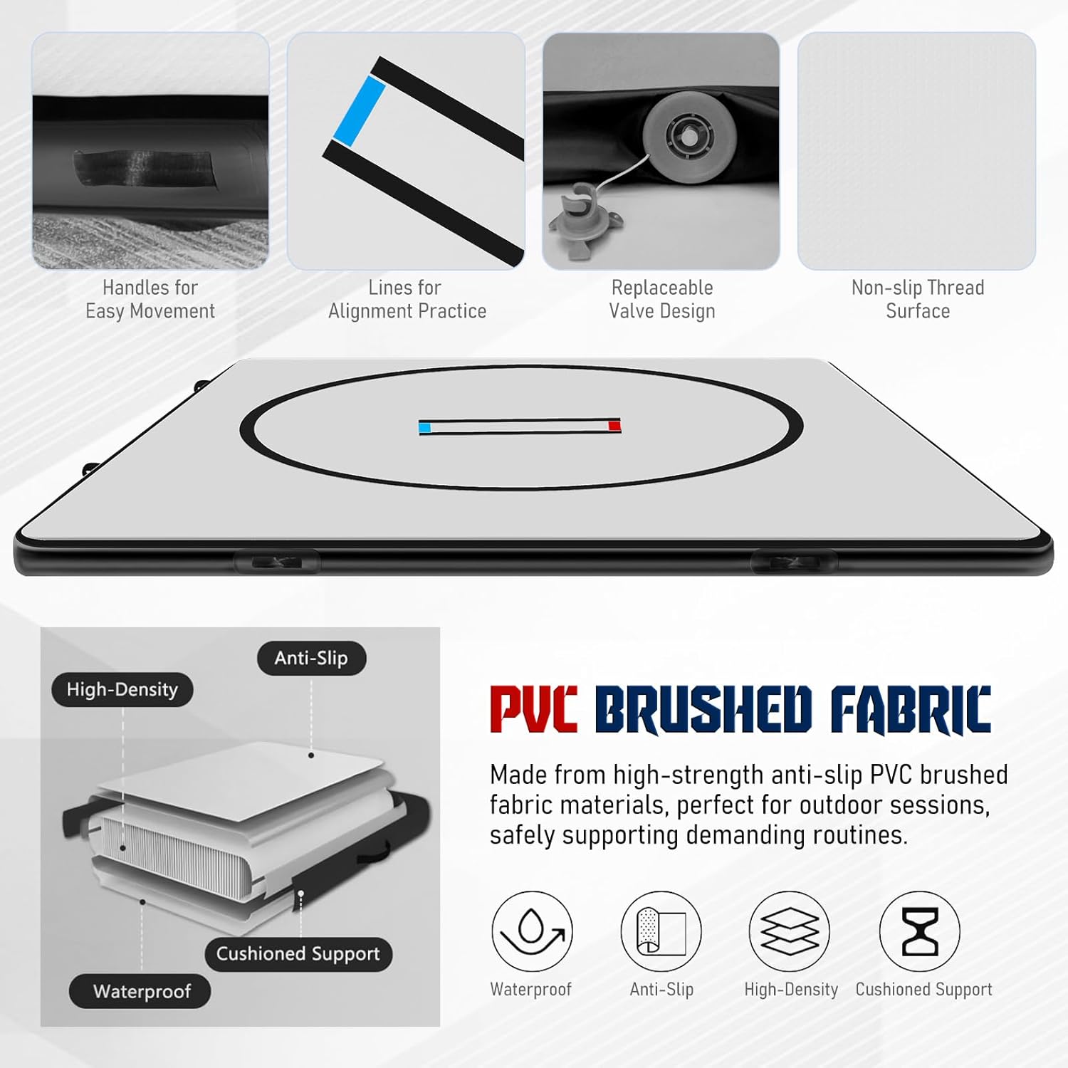 10x10 FT Inflatable Wrestling Mat, 4" Thick Jiu Jitsu Mat for Home Gym - Fast 90s Inflation with 600W Electric Pump, 660lb Capacity Heavy Duty PVC BJJ Mat for MMA, Grappling, Gymnastics