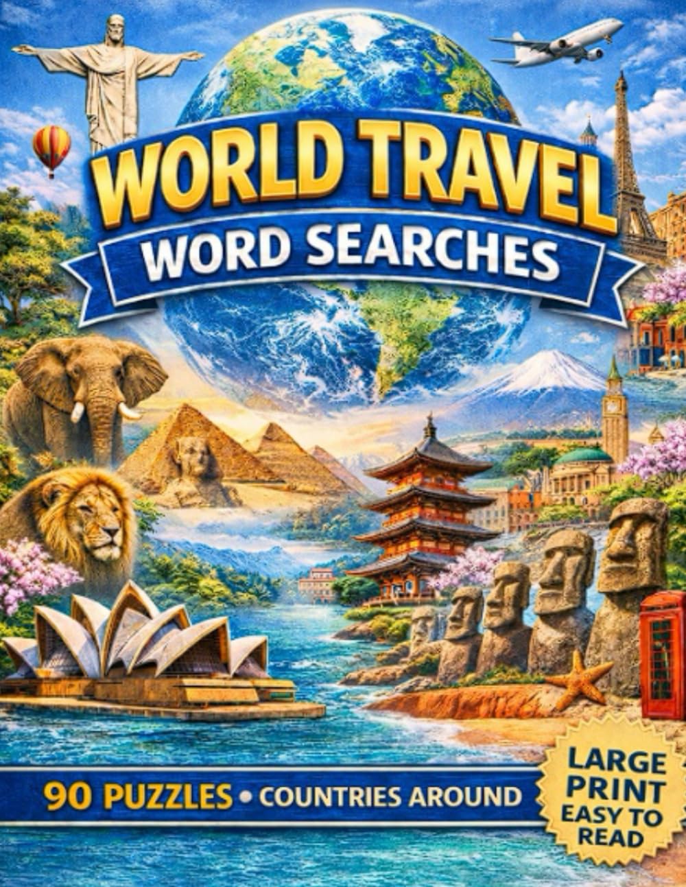 World Travel Word Searches: Large Print Puzzle Book