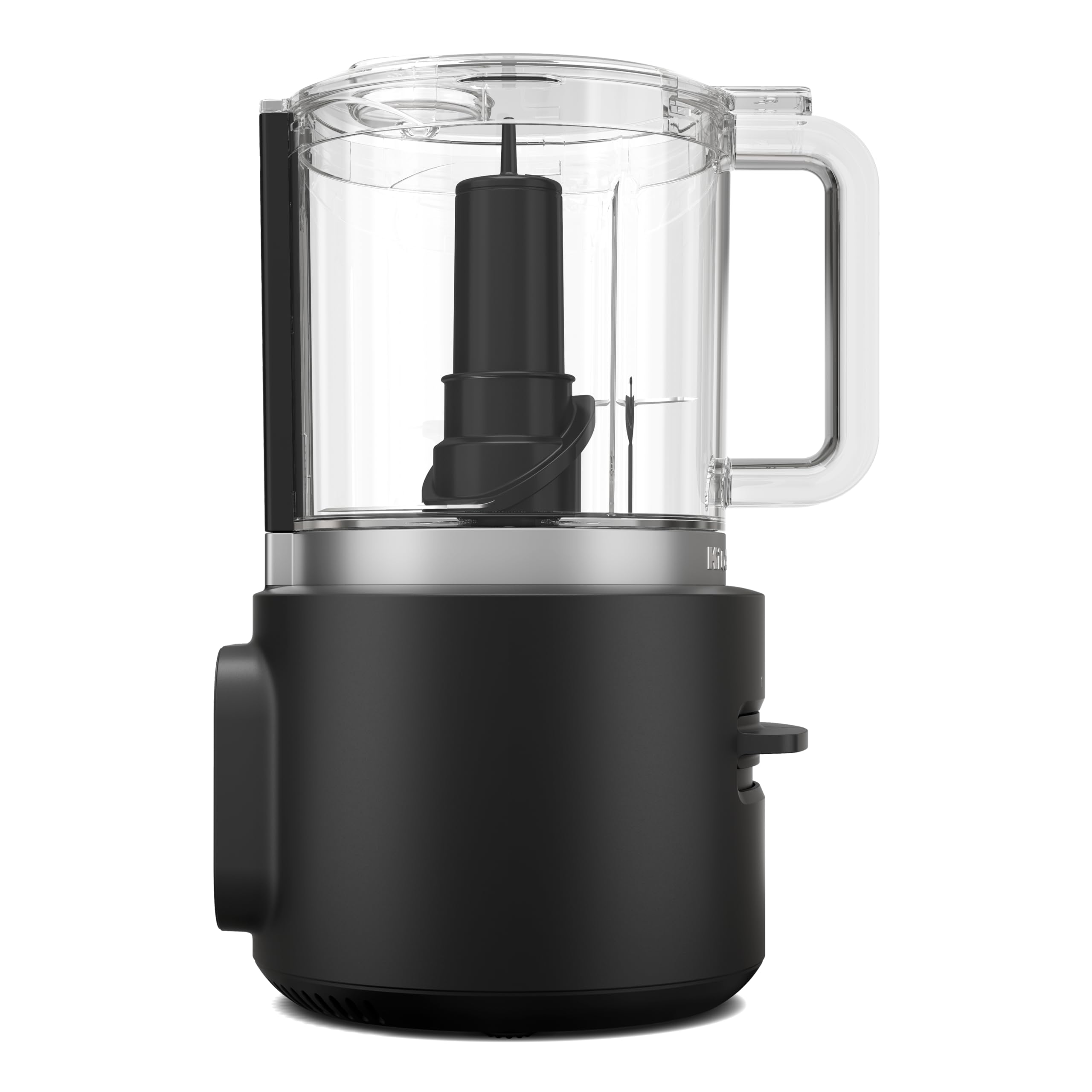Kitchenaid Hachoir sans fil - Go Cordless - Mini robot culinaire portable pour hacher ou purer des fruits, légumes et herbs - 2 Vitesses et pulse - Lame et fouet - 1,18 L - Noir - Sans batterie