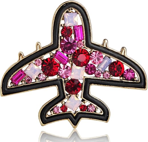 Amazon Mechosen かっこいい クリスタル 飛行機のブローチピン メンズ アクセサリー ブローチ ピンバッジ コサージュ ファッション おしゃれ 人気 フォーマル 入学式 卒業式 レデイース 子供用 男女兼用 ピンク ブローチ 通販