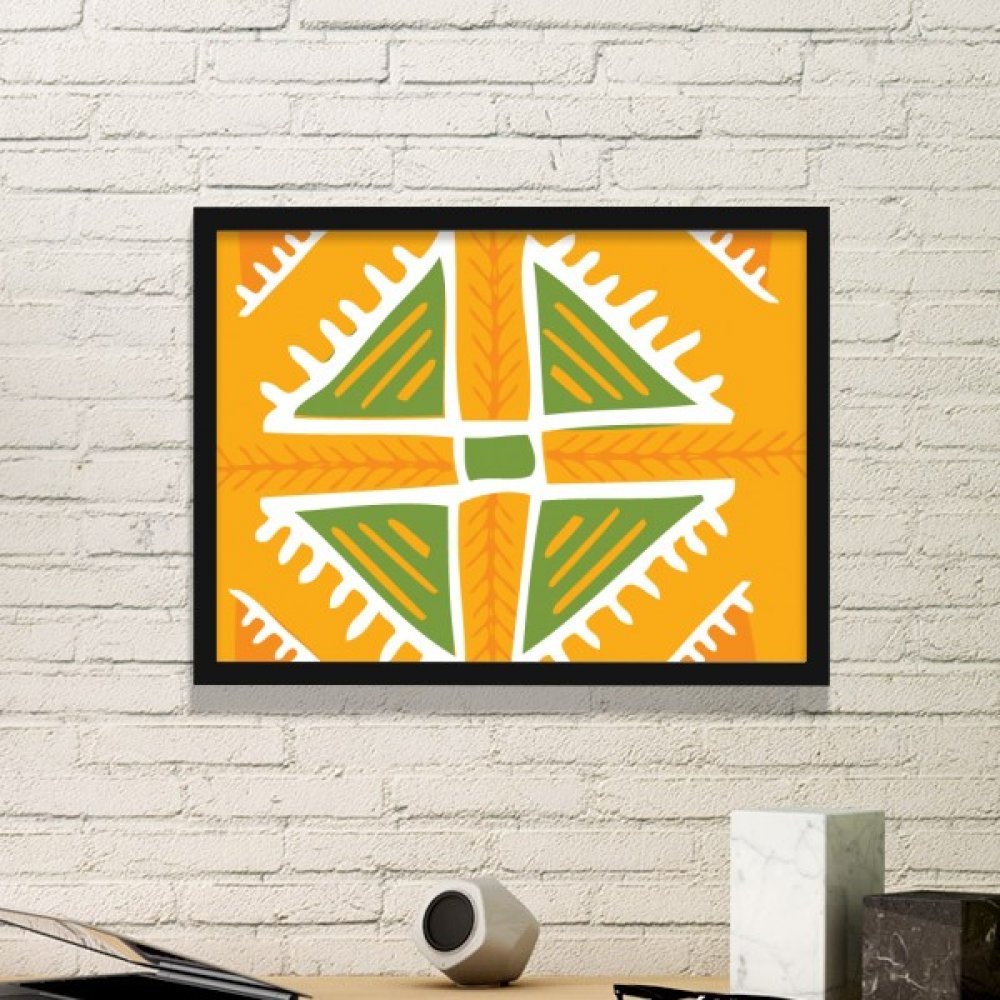 Tableau totem de civilisation ancienne avec cadre noir chic de haute finition