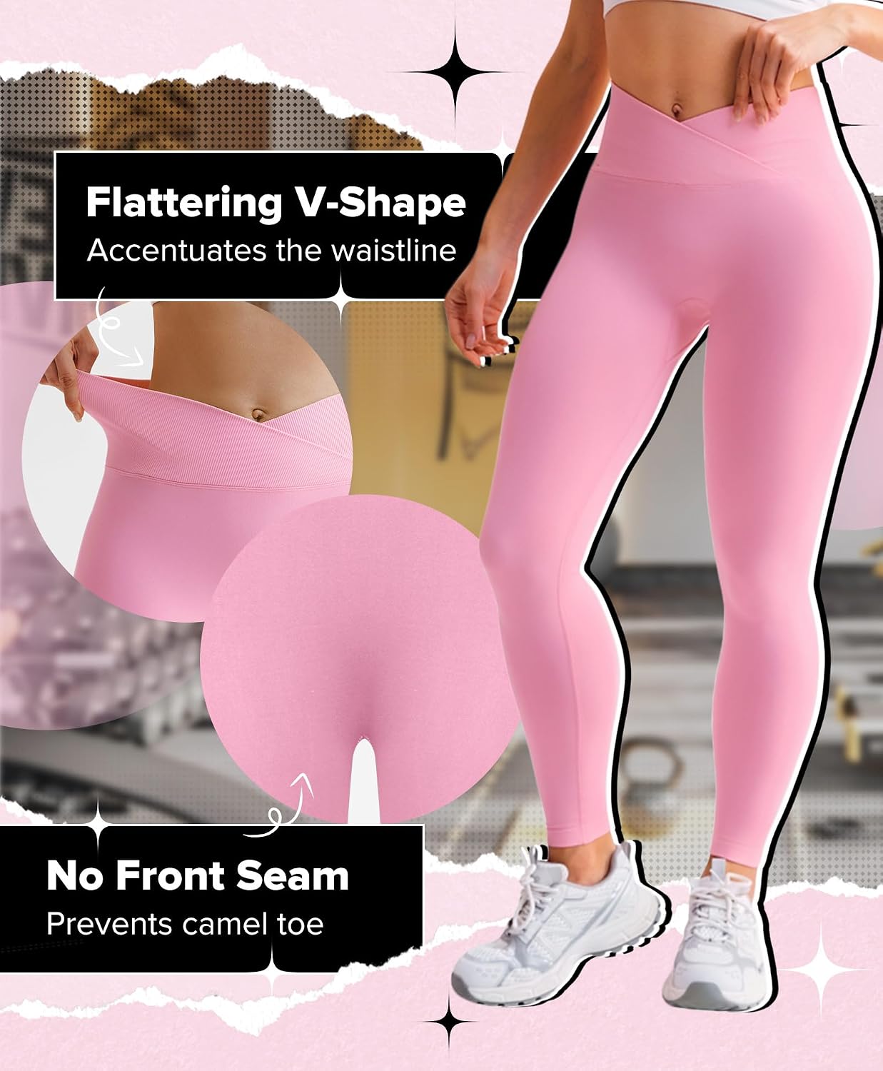  Butt Lifting Lycra No Front Seam Workout Leggings for Women Tummy Control High Waist Seamless Gym Running Leggings thumbnail