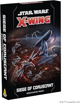 Star Wars X-Wing 2nd Edition Miniatures Game Seige of Coruscant SCENARIO PACK - Strategy Game for Kids & Adults, Ages 14+, 2 Players, 30-45 Minute Playtime, Made by Atomic Mass Games