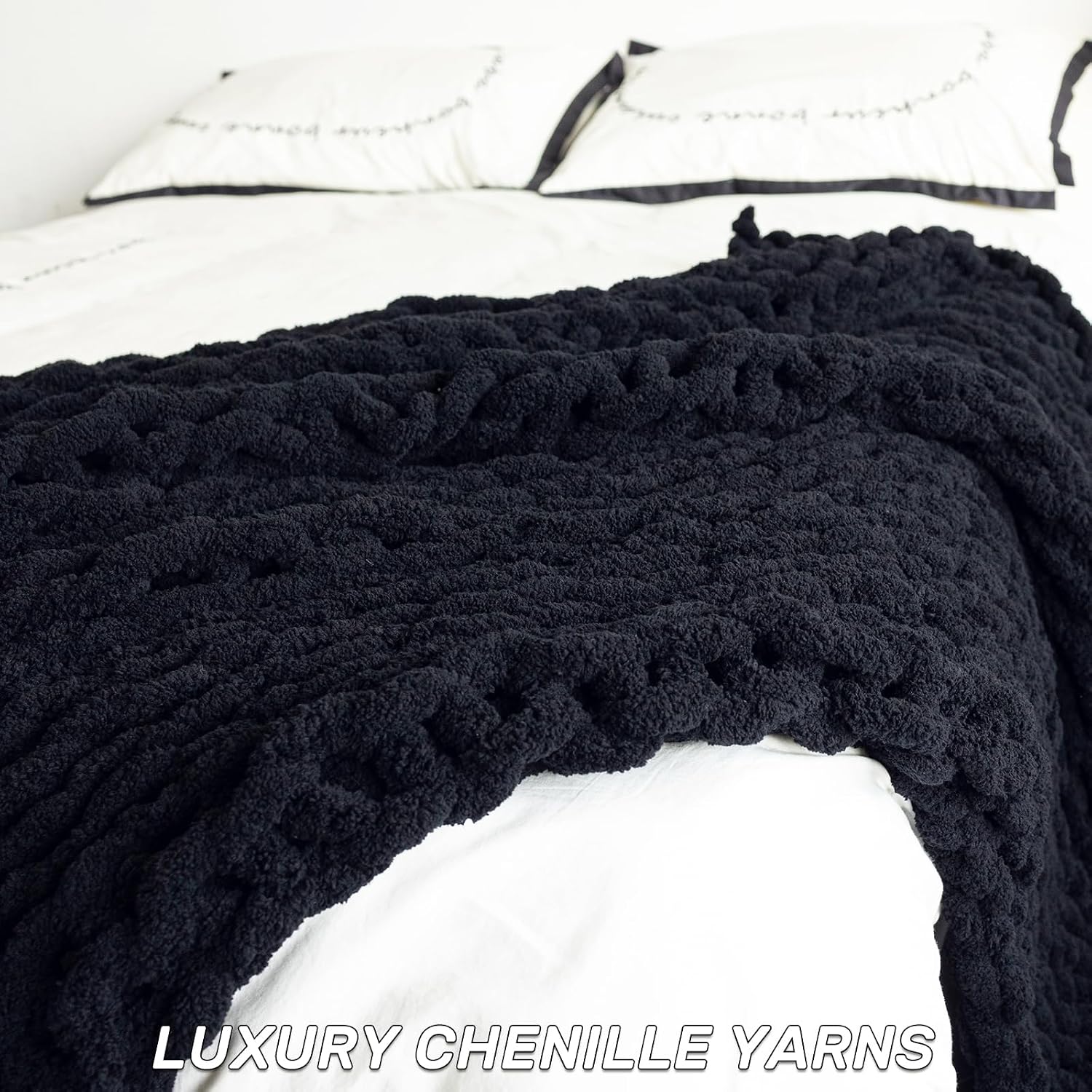 Chunky Knit Blanket, 40x50 Soft Throw - Image 6