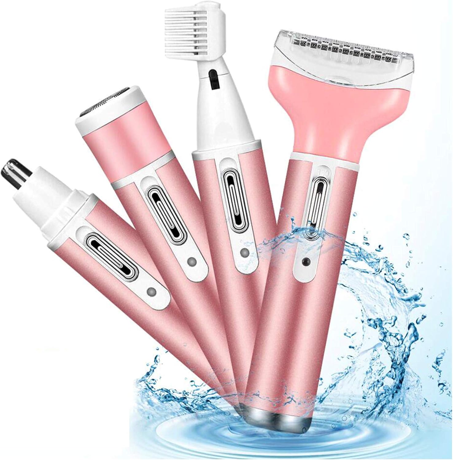 Amazon.com : 4 in 1 Women Electric Shaver Rechargeable Waterproof Razor ...