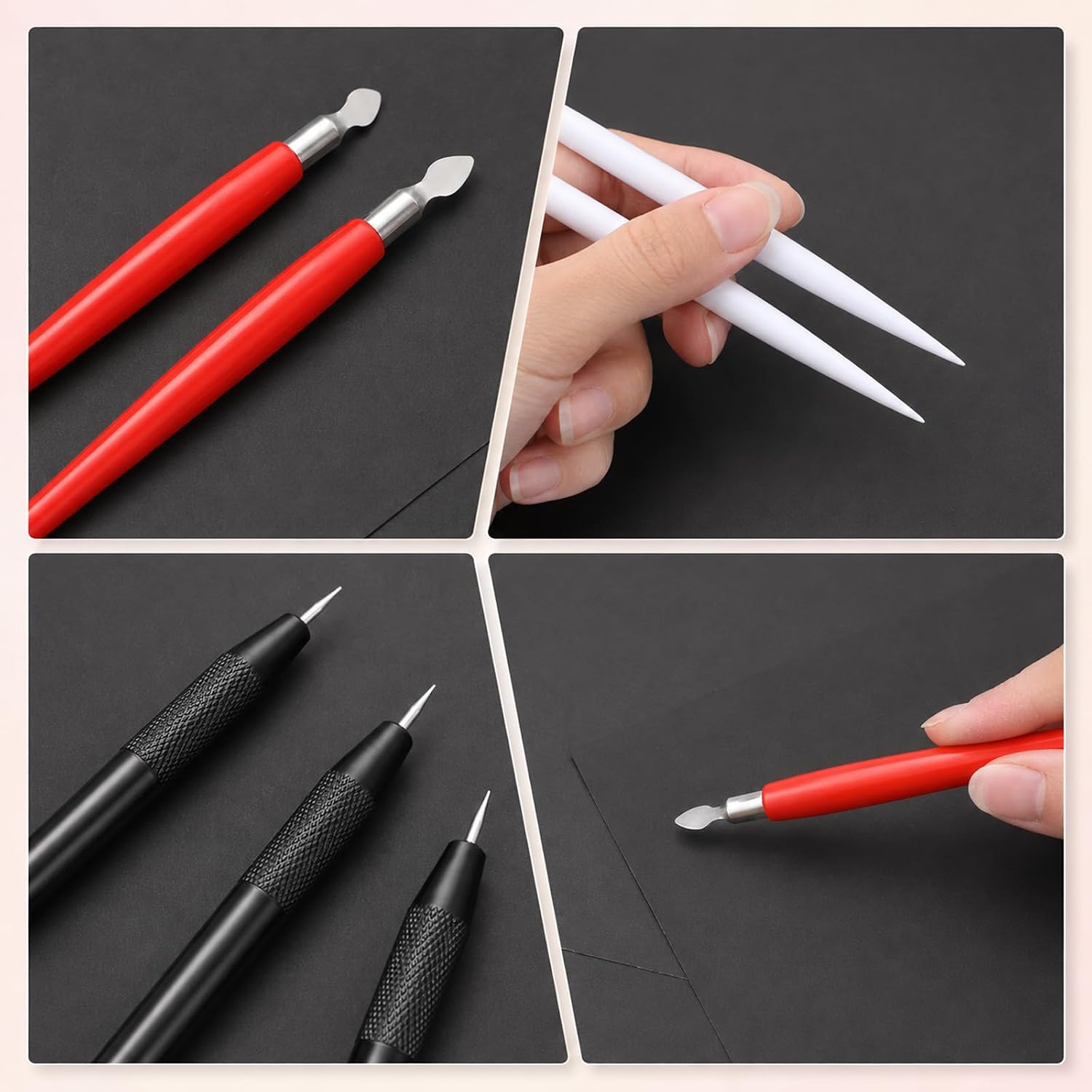 12Pcs Scratch Art Tools for Adults & Teens Painting Paper