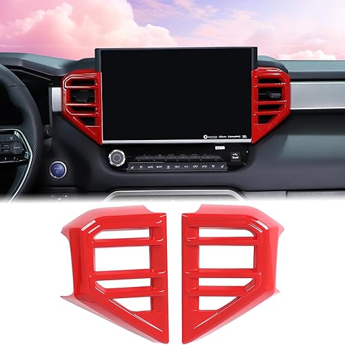 Vista 184 de Cubierta de salida de aire lateral para consola central de automóvil, compatible con Toyota Tundra 2022+ Sequoia 2023+ cubierta de panel de aire