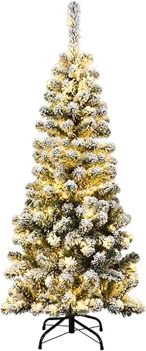 Miniatura 133 de Goplus - Árbol de Navidad artificial cónico de 6 pies, 340 puntas de rama, agujas de cloruro de polivinilo premium, delgado con soporte de metal