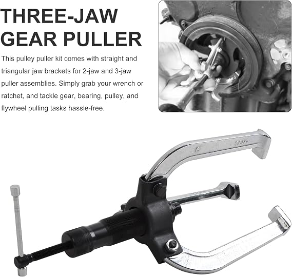 10 Ton Hydraulic Gear Jaw Pulling Bearing Separator Puller Set Kit