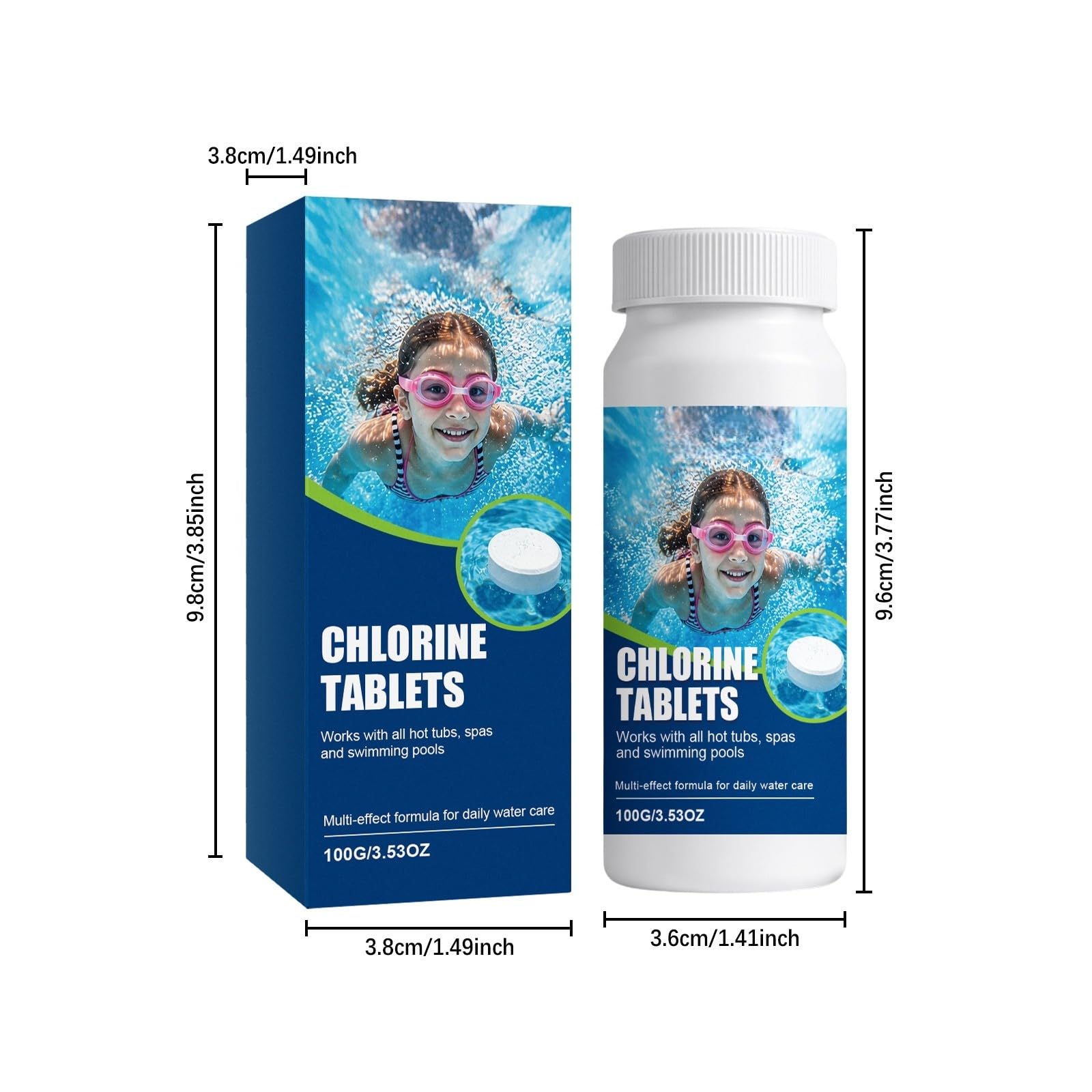 Compresse Clore Piscina Multifunzione Dissolution Lento Regolatore pH 100g