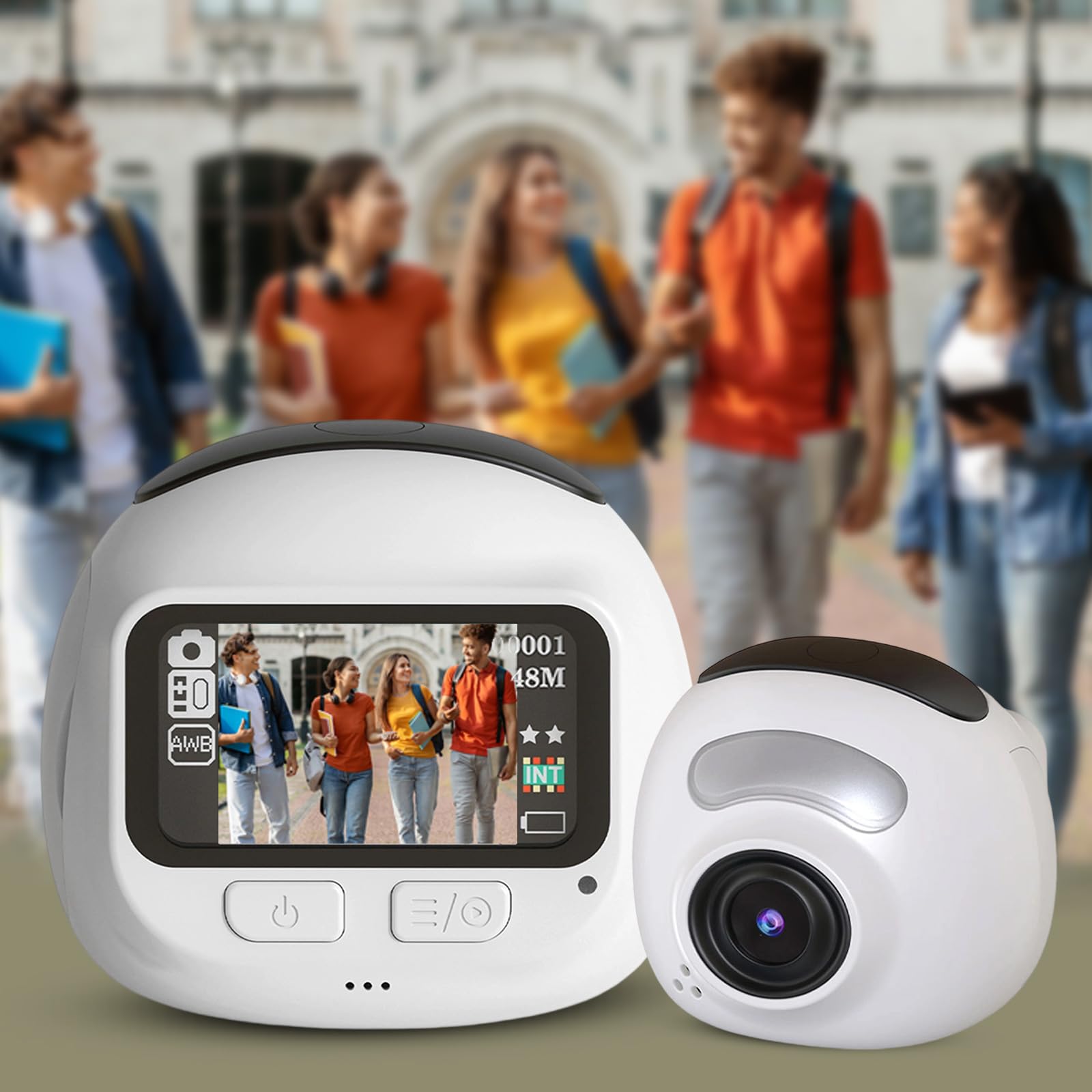 Videocamera compatta da 38 g per giovani Video 1080P e corpo in ABS portatile creativo per fotocamera compatta per studenti