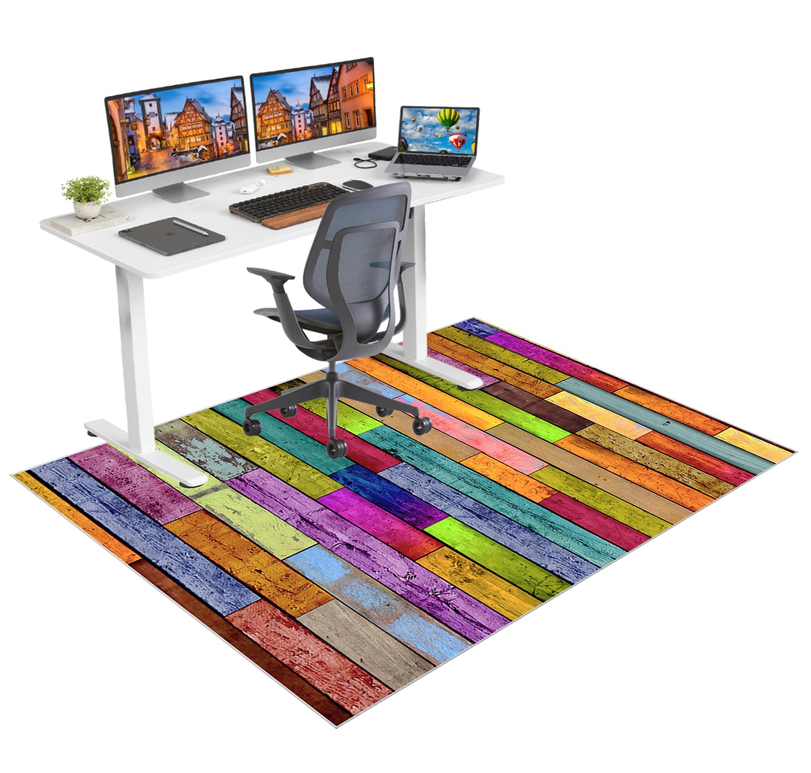 Office Chair Mats for Carpeted Floor Gaming Desk Chair Mat Large Computer Floor Mat for Office Chair Carpet Protector Chair Mat Hard Floor Protector Mat for Office Rolling Chair Mat 80 x 120 cm