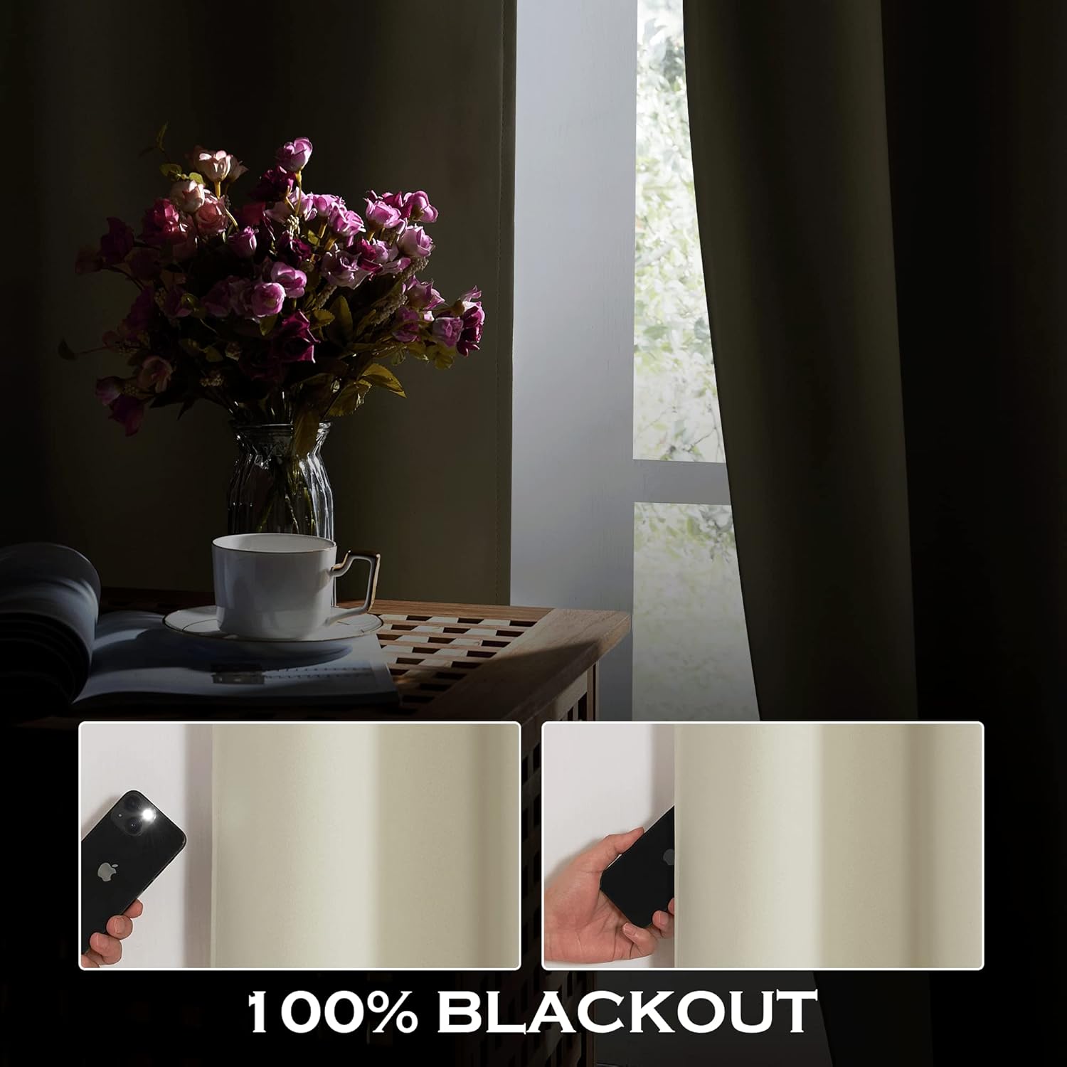 KGORGE Anti Dust Soundproof 100% Blackout Curtains 4 Layers Heavy Duty Energy Efficiency Window Curtains for Living Room Baby Bedroom Home Office Studio, Wide 52 x Long 95 inches, Black, 2 Panels KGORGE Anti Dust Soundproof 100% Blackout Curtains 4 Layers Heavy Duty Energy Efficiency Window Curtains for Living Room Baby Bedroom Home Office Studio, Wide 52 x Long 95 inches, Black, 2 Panels