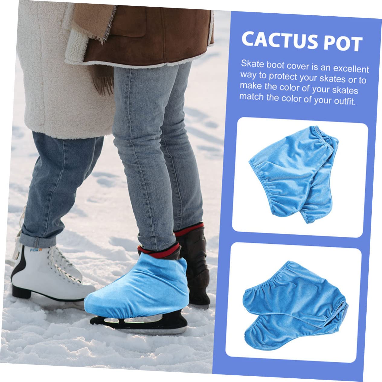 Toddmomy 5paires Couvre-Chaussures De Patinage Polyester pour Patins à Glace Et Roller Housses Protectrices Résistantes à Ciel