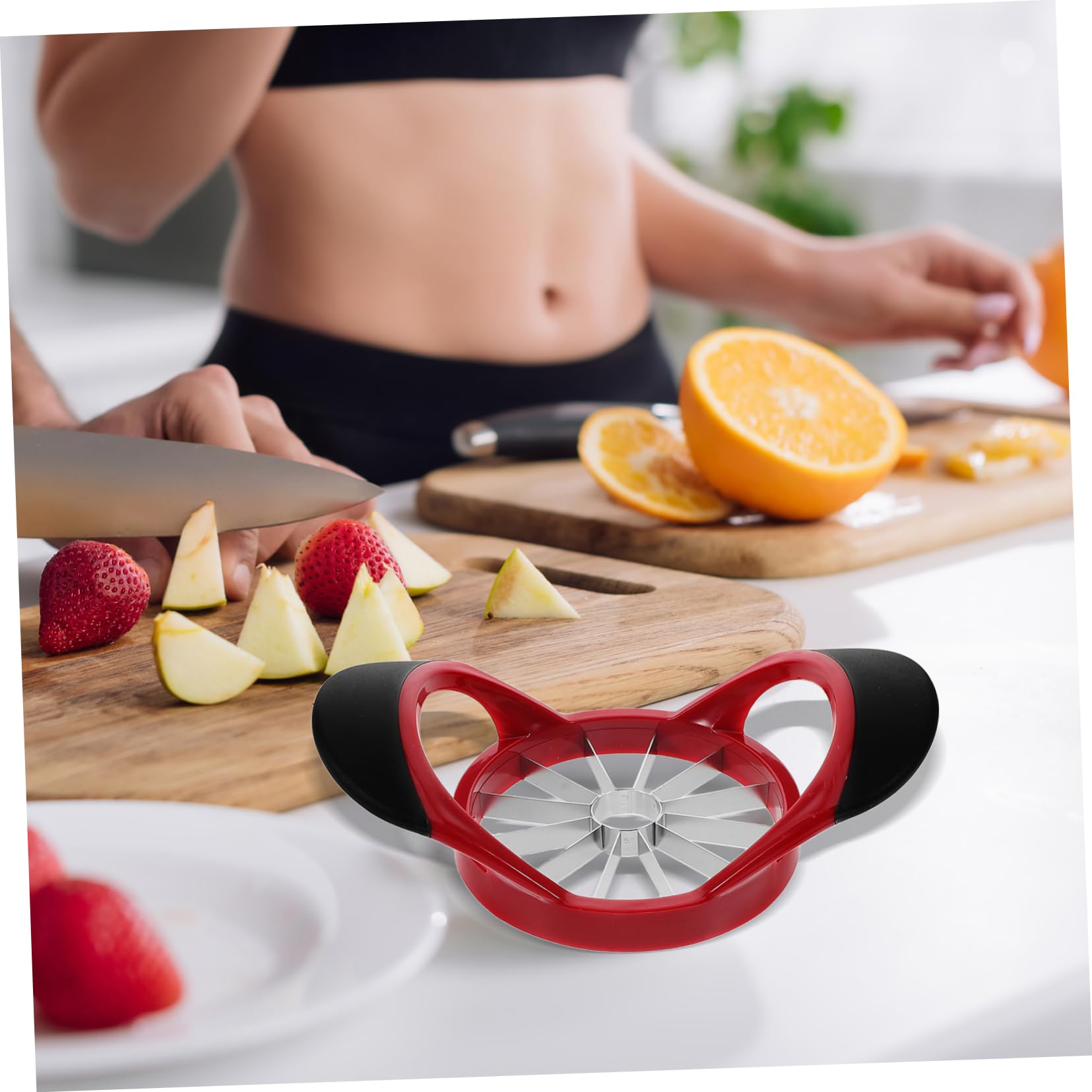 Cortador De Manzanas Multifunción – Rebanador Y Descorazonador De Acero Inoxidable, Herramienta Para Frutas, Ideal Para Cocina