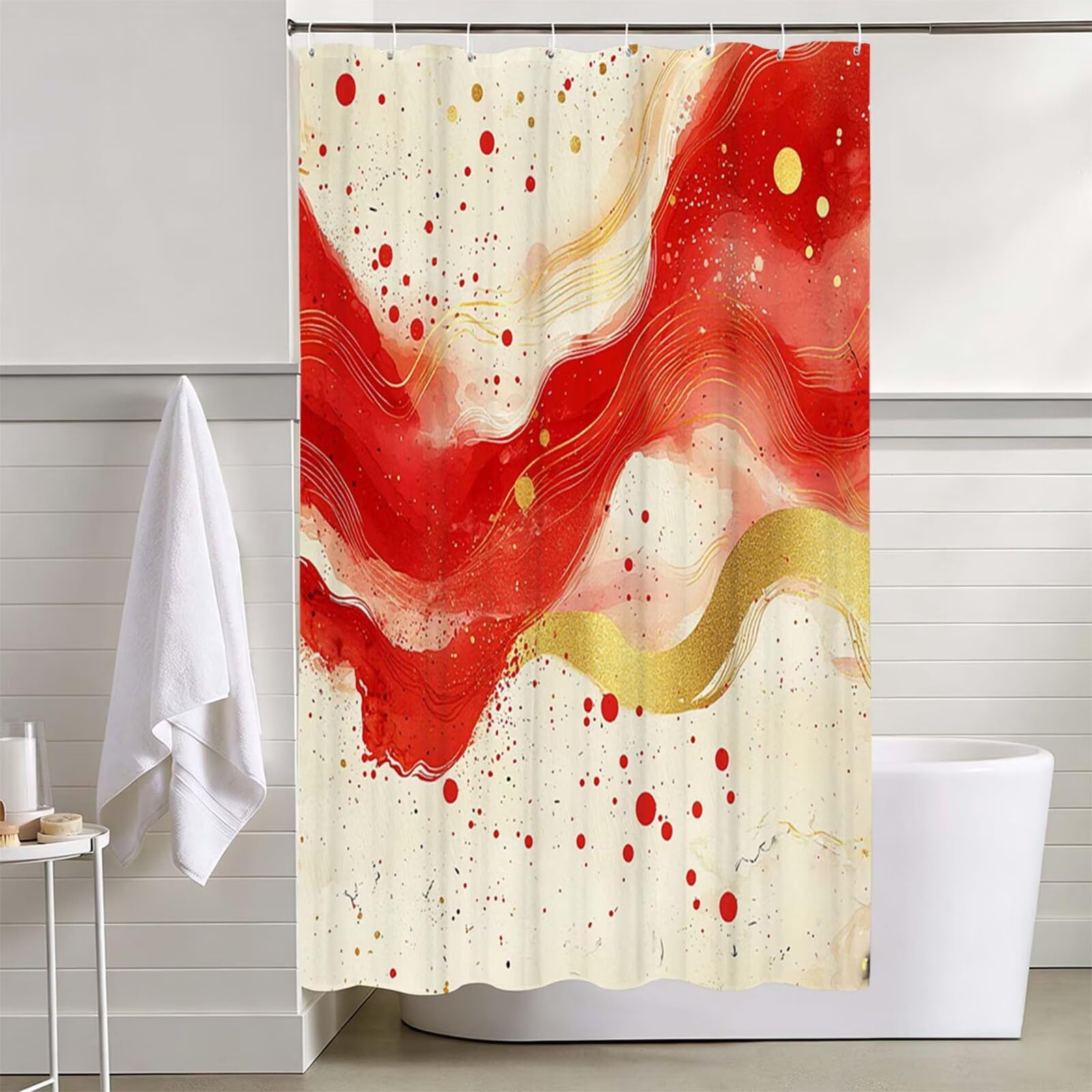 Duschvorhang Creme, Duschvorhang 150x180cm L-303