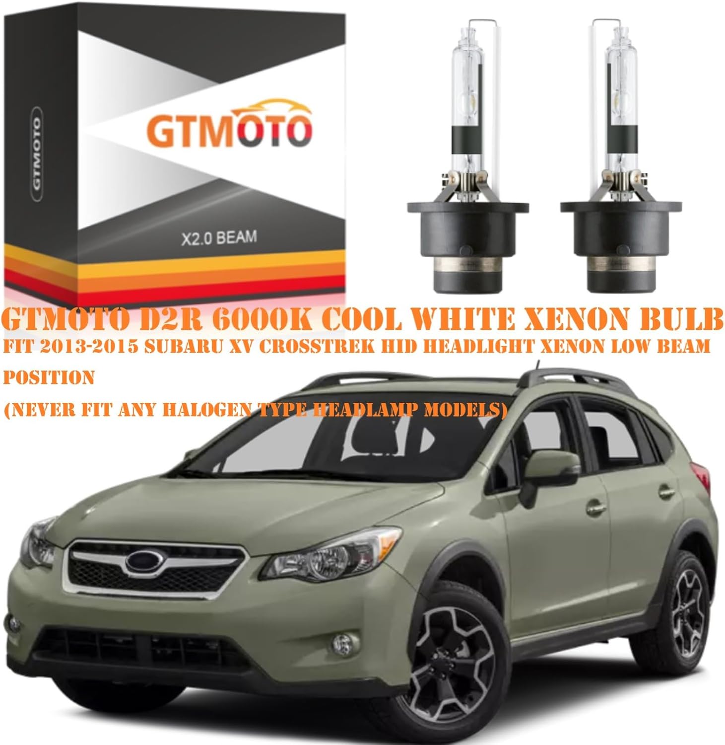 for 2003 2004 2005 Nissan 350Z Altima Headlights HID Low Beam with D2R Xenon Bulb Only, Sedan Coupe OE 35W Headlamp, 6000K Bright White D2RC1 Dipped Light, 2-Pack