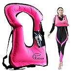 Rrtizan Snorkel Vest, Adults Portable Inflatable Swim Vest Swim Jackets for Men & Women