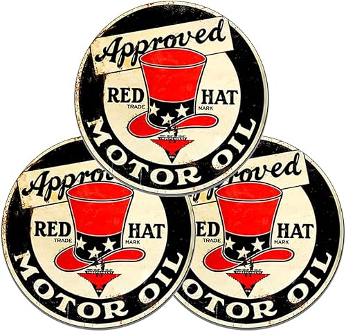 Miniatura 90 de Brotherhood Letrero de gas vintage de reproducción de letreros de metal vintage, letrero redondo de metal para garaje y hogar, 8 pulgadas de Nourse