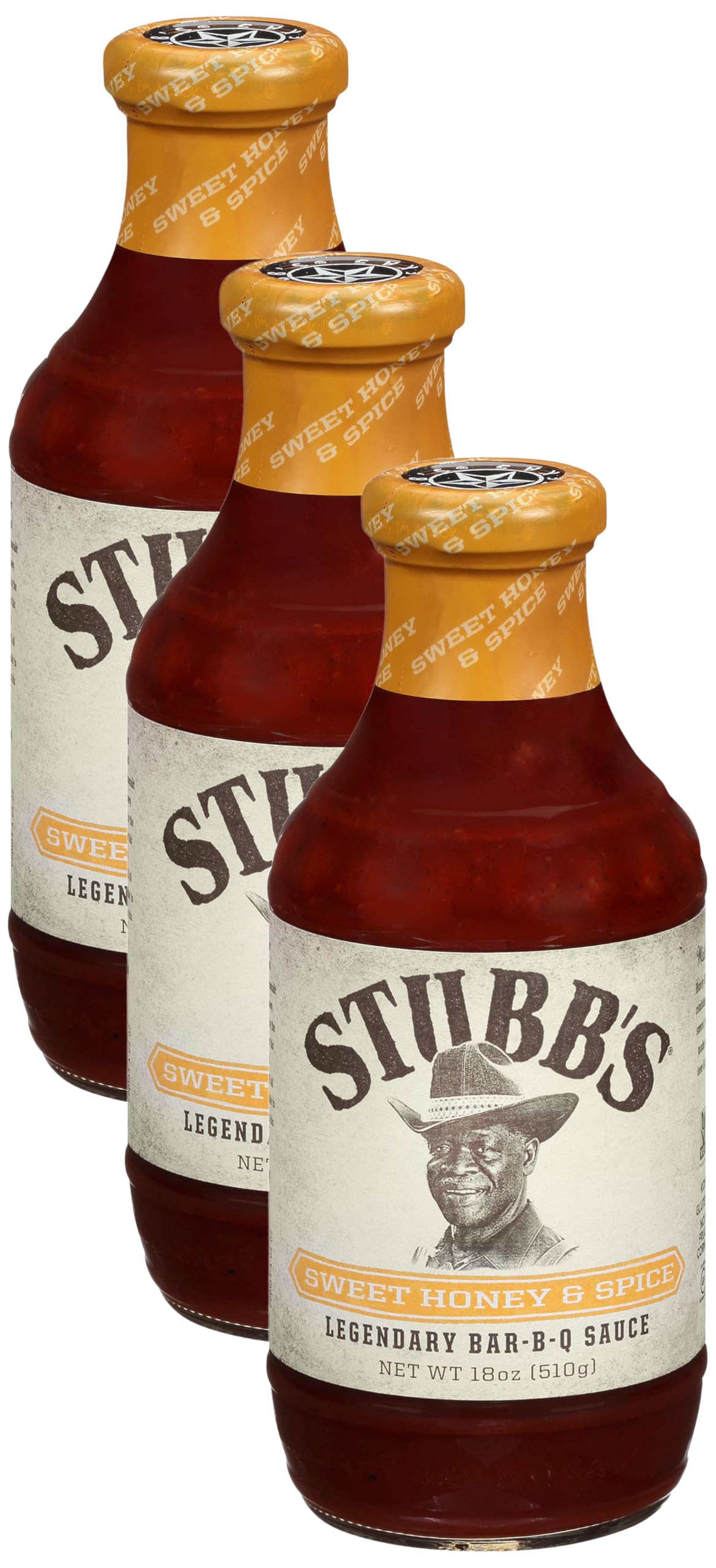 Stubb's Sweet Honey & Spice BBQ Sauce, 18 oz (Pack of 3)