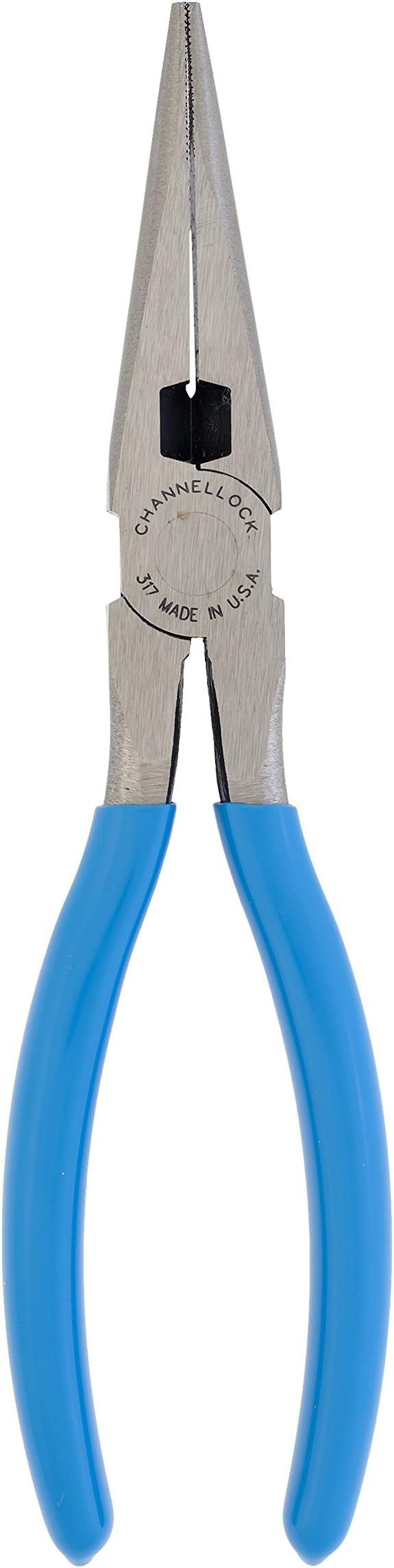 Channellock 317 8Inch Long Nose Plier with Side Cutter Needle Nose Pliers with Knife and