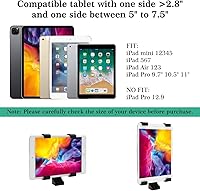 Vista 2 de Acuvar Soporte universal de trípode para tableta, adaptador de soporte ajustable para iPad, Samsung Galaxy Tab y Surface, se adapta a tabletas de 8