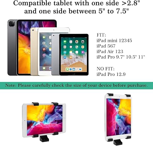 Miniatura 2 de Acuvar Adaptador universal para trípode de tableta para iPad, Pro 11, Air 11, Galaxy Tab, Microsoft Surface de hasta 8 pulgadas verticalmente o 11