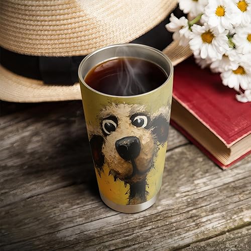 Miniatura 4 de Regalos de caniche de 20 onzas para los amantes del caniche, regalos de café para los amantes del café, genial, divertido, lindo vaso de caniche de
