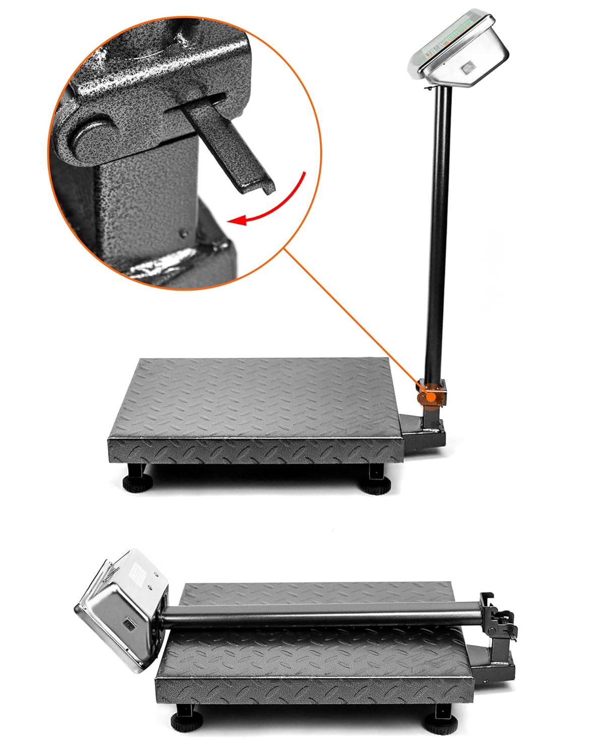 QWORK WD10229 Digital Floor Scale folding mechanism