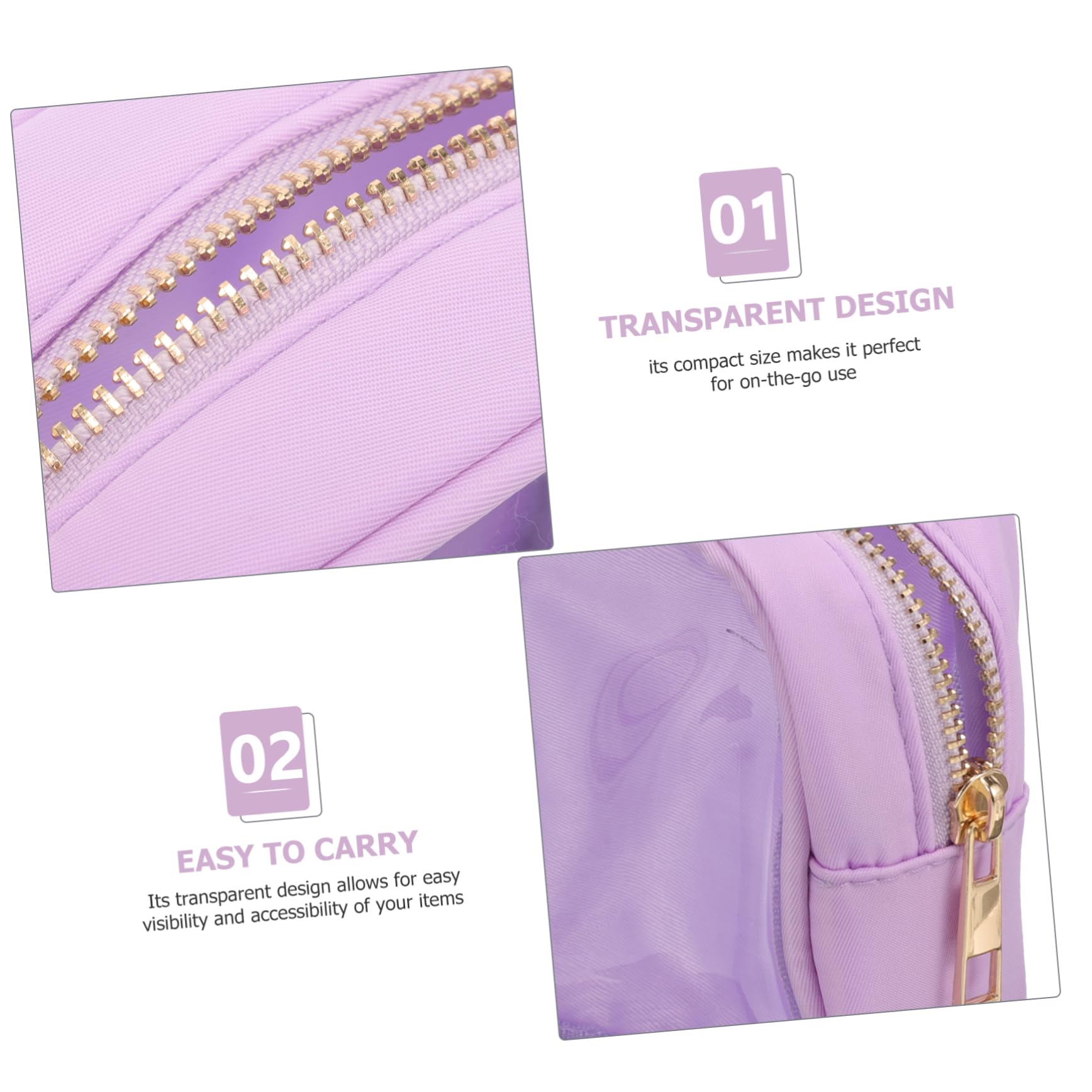 5piezas Bolsa De Maquillaje Transparente para Neceser De Cosméticos para Mujeres Organizador De Artículos De