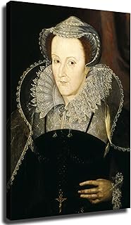 Mary Queen of Scots Tudor Tudors Poster Canvas Painting Hd Picture Print Wall Art for Room Aesthetic Home Decor (08x12inch Framed)