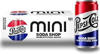 Real Sugar Soda Mini Cans, 7.5oz Mini Cans, (10 Pack) (Packaging May Vary) ​