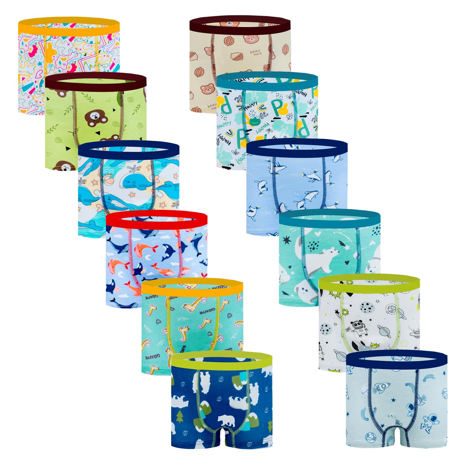 Boys Boxer Briefs Kids Underwear Boys Cotton 12 Pack