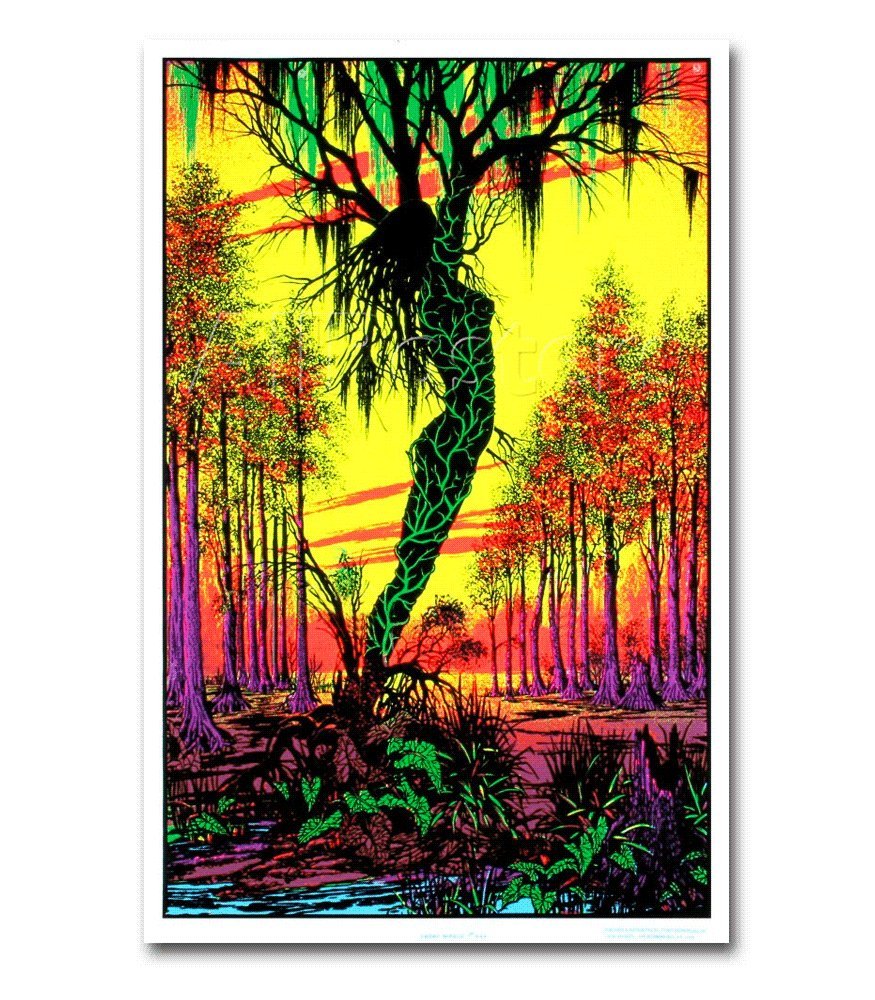Funky Swamp Mirage Blacklight Responsive Poster