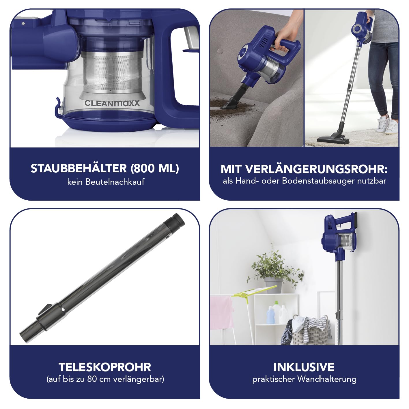CLEANmaxx Kabelloser Hand- Und Bodenstaubsauger Mit Produktbild-Vorschau 11