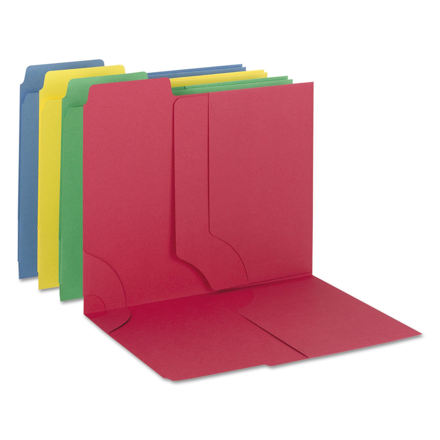 Smead 3-in-1 SuperTab Section Folder, 1/3-Cut Oversized Tab, Letter Size, Assorted Colors, 12 per Pack (11905) - Image 2
