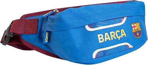 Miniatura 2 de Hy-Pro Bolsa cruzada con licencia oficial del FC Barcelona  Barca, ajustable, 2 bolsillos, para exteriores, deportes, senderismo, viajes para